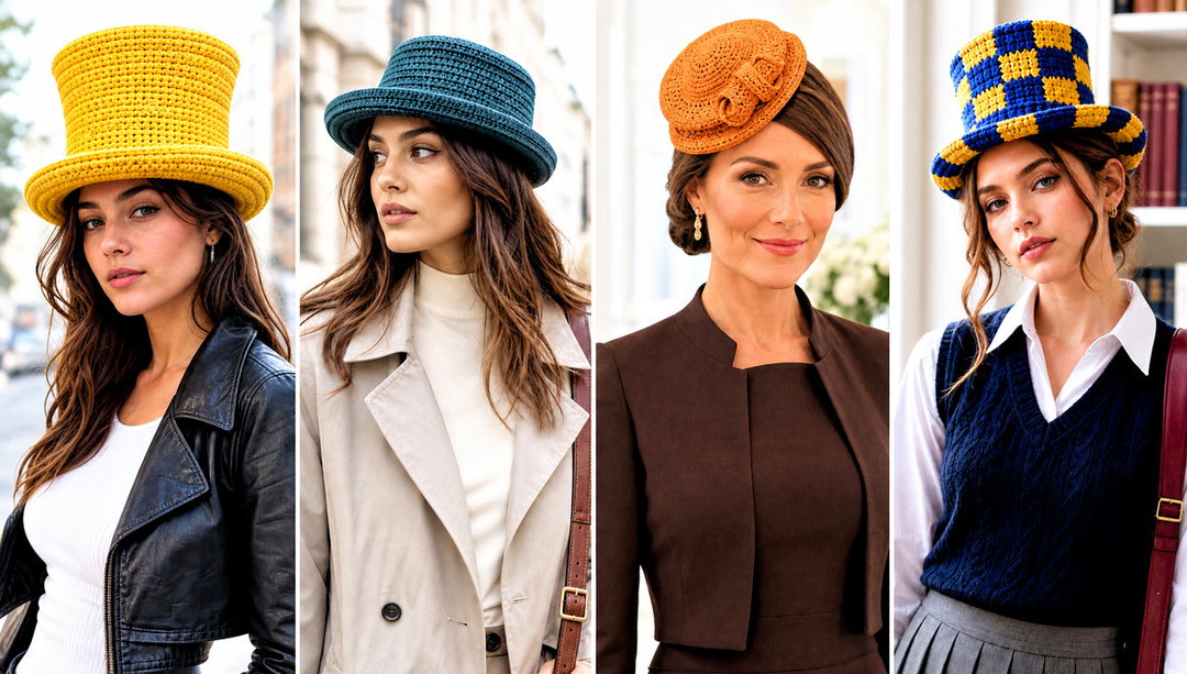 25 Crochet Top Hat Outfit Ideas for Playful Street Style