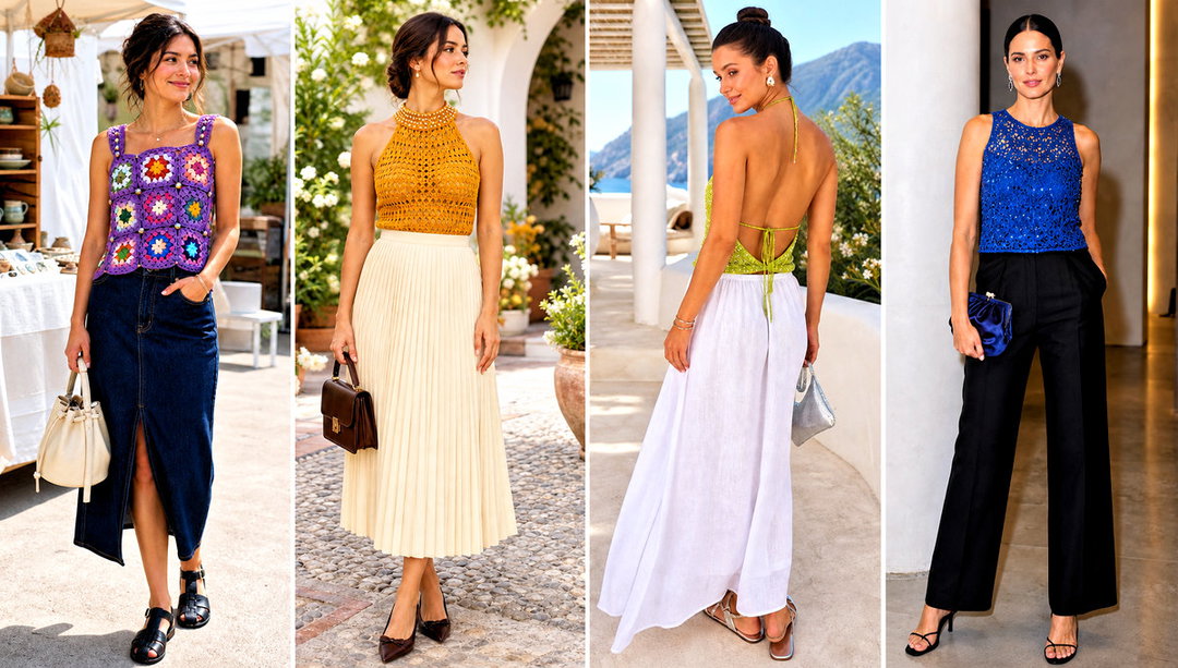 25 Crochet Top With Beads Outfit Ideas for Festival Days