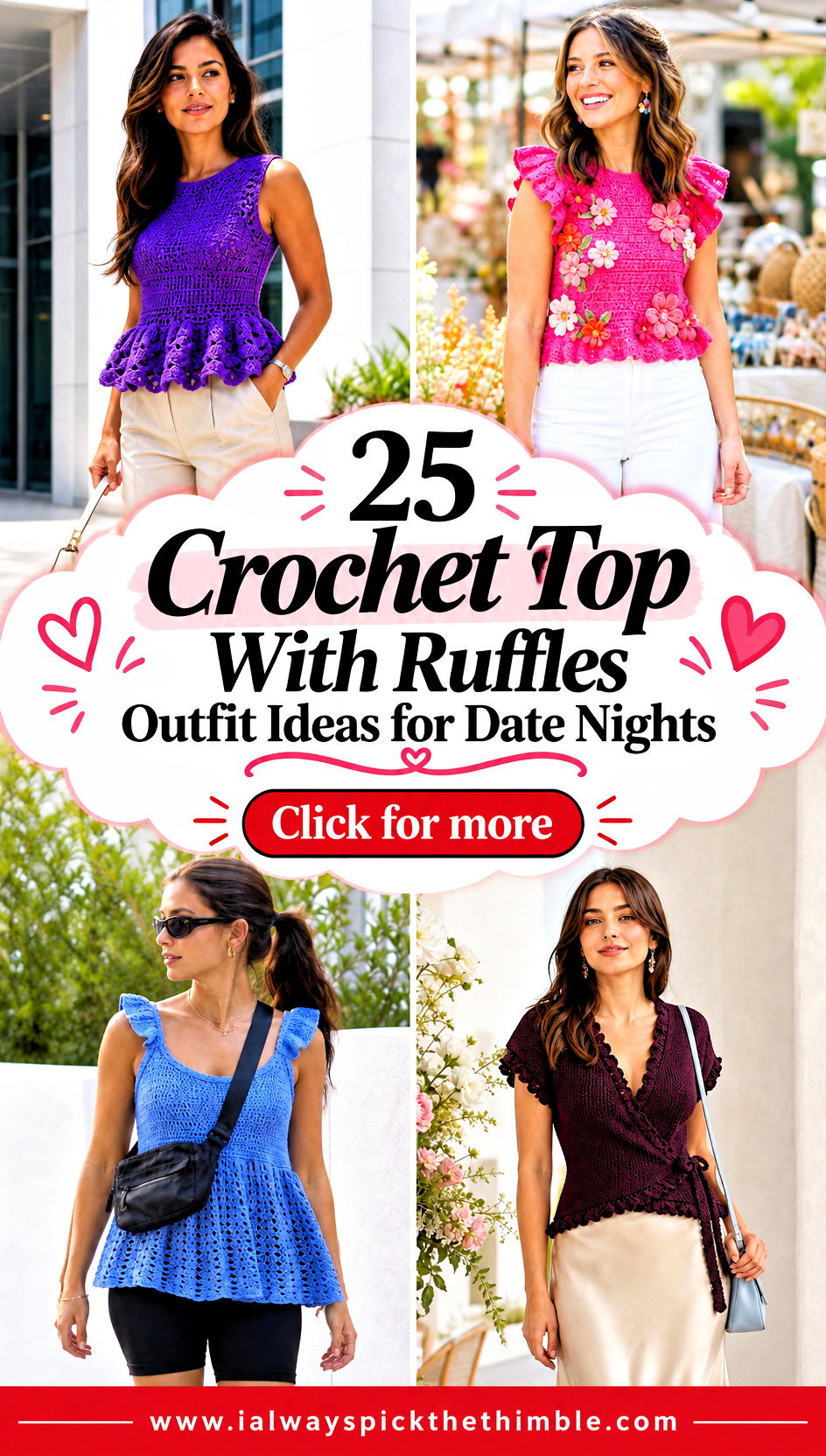 25 Crochet Top With Ruffles Outfit Ideas for Date Nights - 25 Crochet Top With Ruffles Outfit Ideas for Date Nights