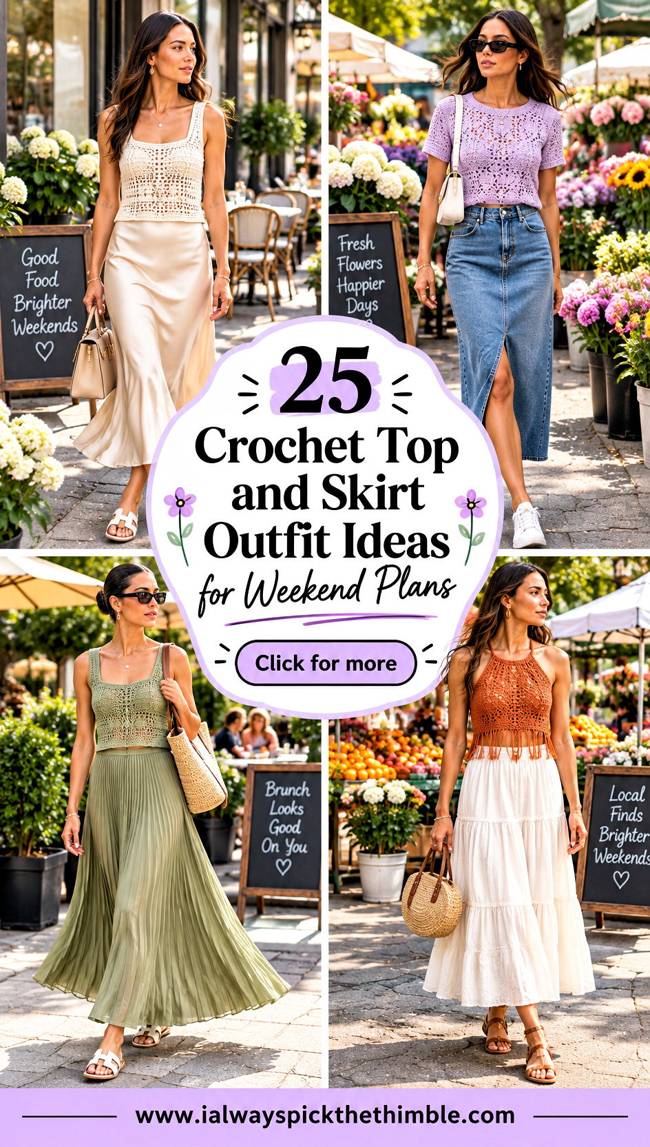 25 Crochet Top and Skirt Outfit Ideas for Weekend Plans - 25 Crochet Top and Skirt Outfit Ideas for Weekend Plans