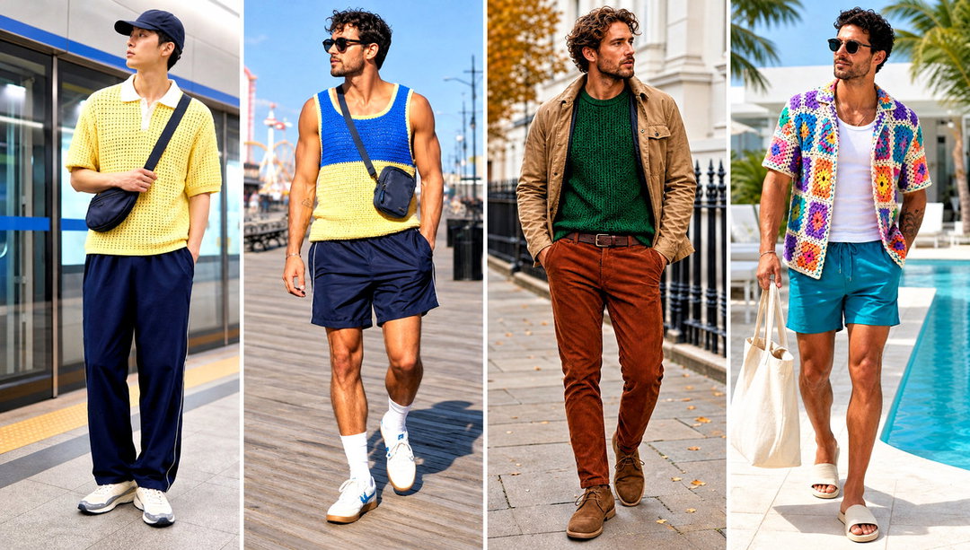 25 Crochet Top for Men Outfit Ideas for Relaxed Dressing