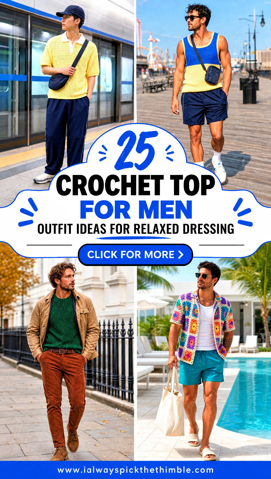 25 Crochet Top for Men Outfit Ideas for Relaxed Dressing - 25 Crochet Top for Men Outfit Ideas for Relaxed Dressing