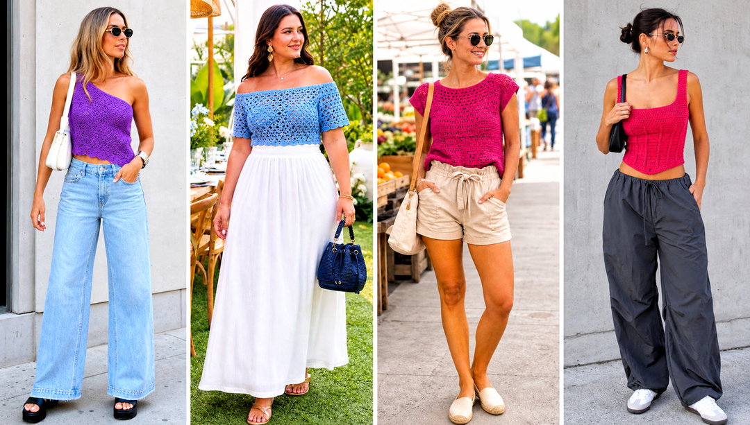 25 Crochet Top for Summer Outfit Ideas for Hot Days