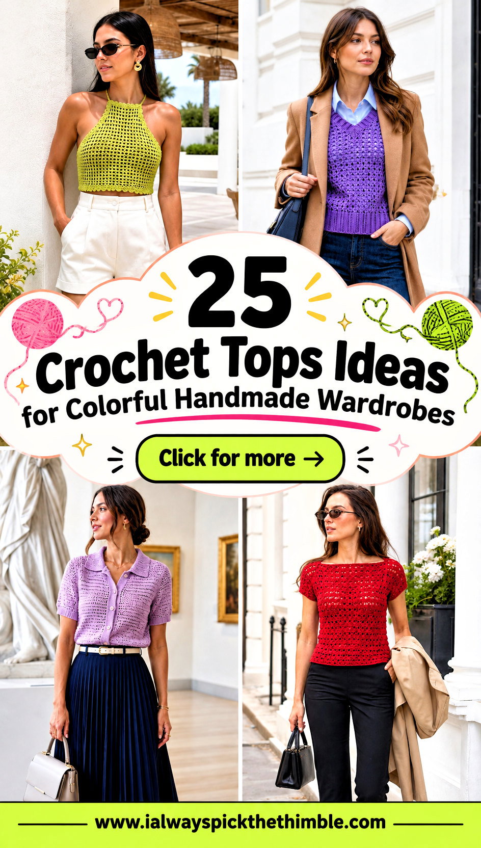 25 Crochet Tops Ideas for Colorful Handmade Wardrobes - 25 Crochet Tops Ideas for Colorful Handmade Wardrobes