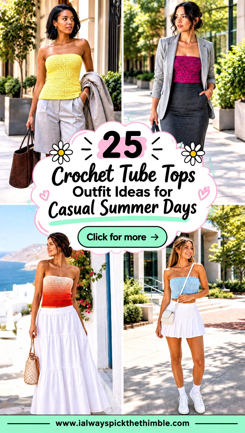 25 Crochet Tube Tops Outfit Ideas for Casual Summer Days - 25 Crochet Tube Tops Outfit Ideas for Casual Summer Days