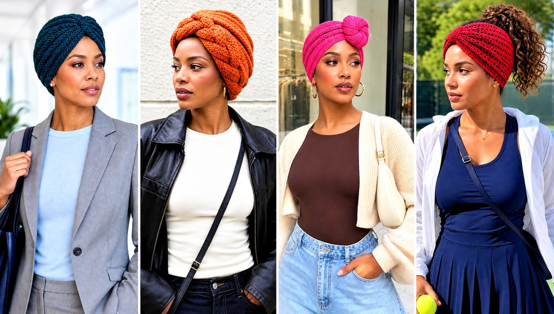 25 Crochet Turban Outfit Ideas for Retro Winter Looks