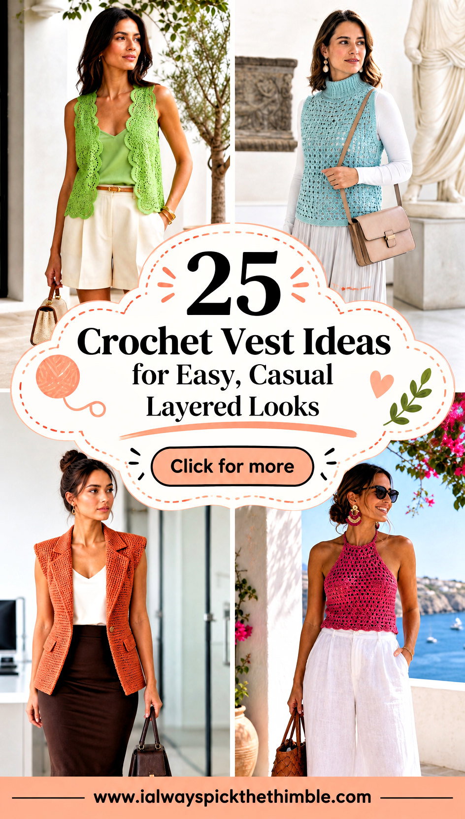 25 Crochet Vest Ideas for Easy Casual Layered Looks - 25 Crochet Vest Ideas for Easy, Casual Layered Looks