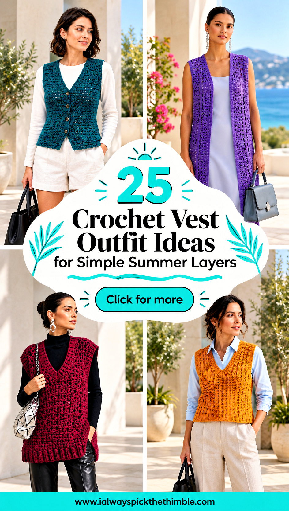 25 Crochet Vest Outfit Ideas for Simple Summer Layers - 25 Crochet Vest Outfit Ideas for Simple Summer Layers