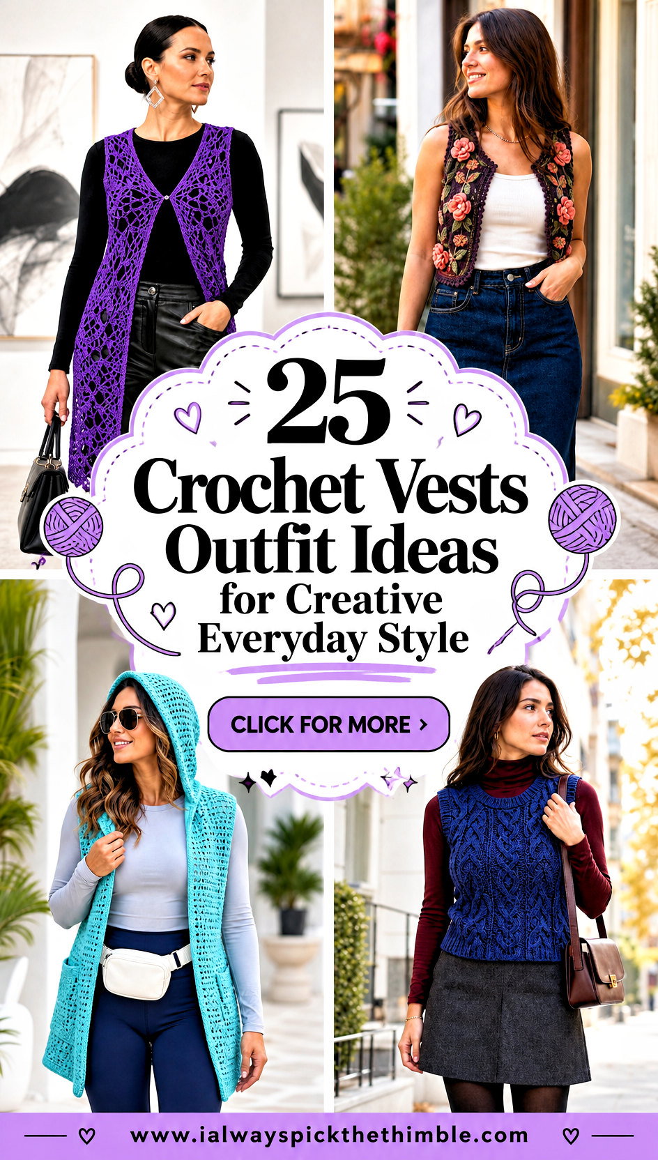 25 Crochet Vests Outfit Ideas for Creative Everyday Style - 25 Crochet Vests Outfit Ideas for Creative Everyday Style