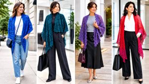 25 Crochet Virus Shawl Outfit Ideas for Dressy Evenings