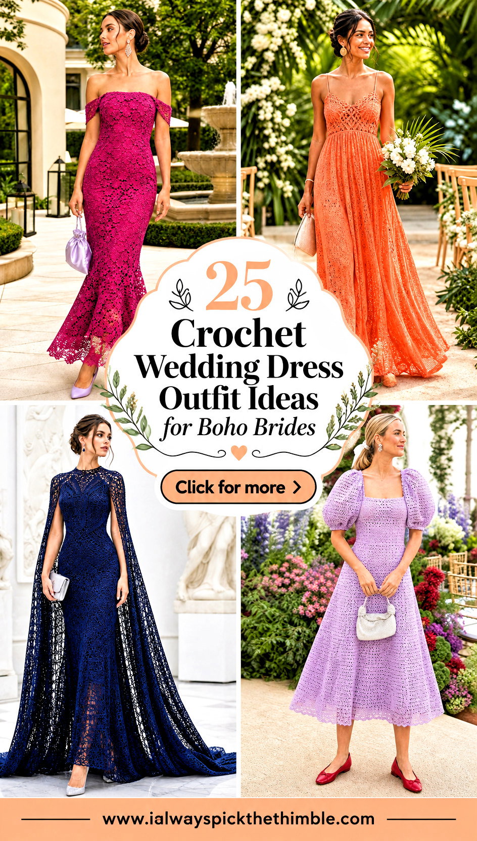 25 Crochet Wedding Dress Outfit Ideas for Boho Brides - 25 Crochet Wedding Dress Outfit Ideas for Boho Brides