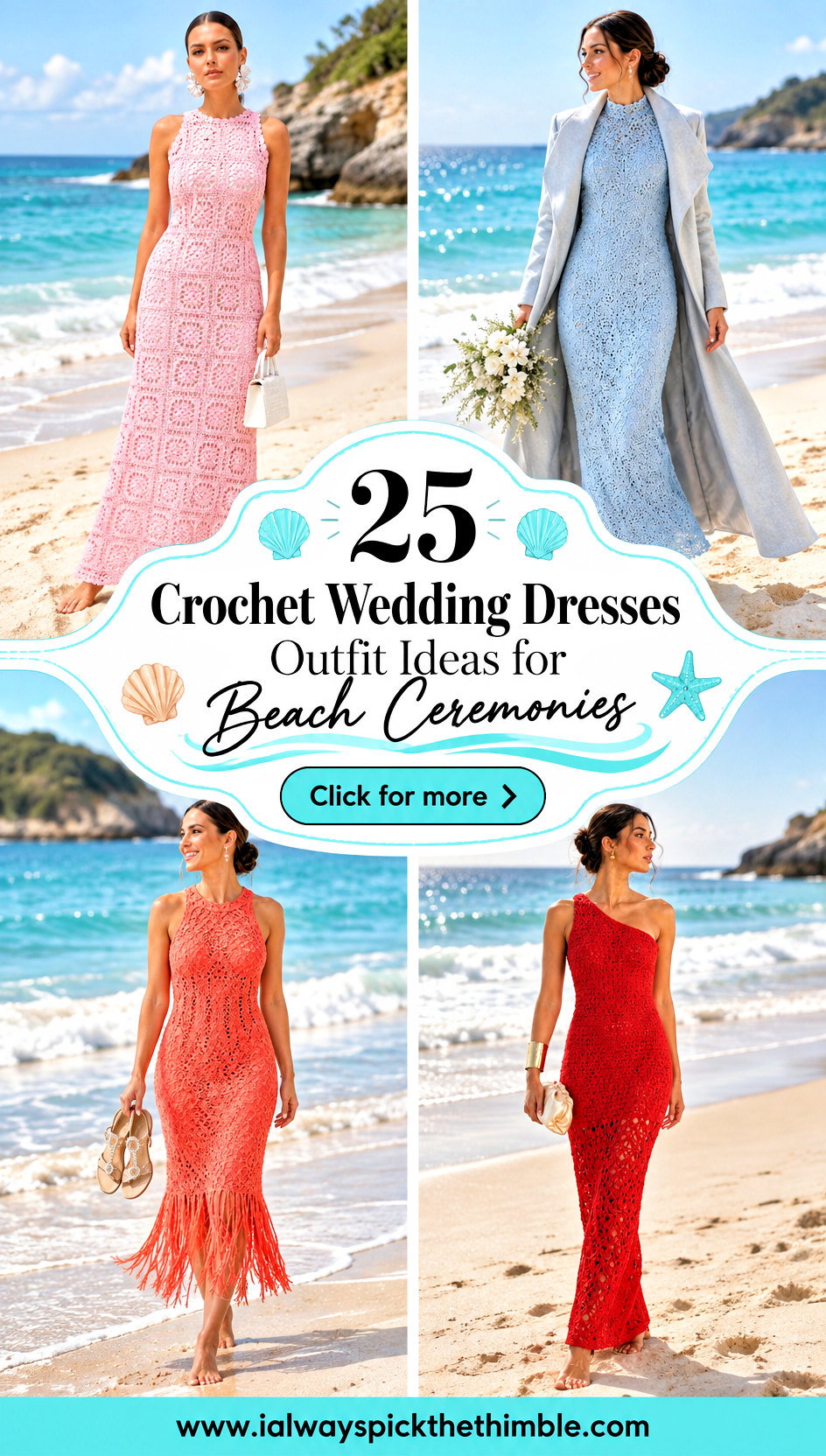 25 Crochet Wedding Dresses Outfit Ideas for Beach Ceremonies - 25 Crochet Wedding Dresses Outfit Ideas for Beach Ceremonies