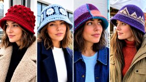 25 Crochet Winter Bucket Hat Outfit Ideas for Snow Days