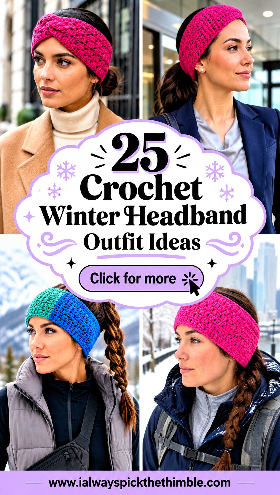 25 Crochet Winter Headband Outfit Ideas for Chilly Walks - 25 Crochet Winter Headband Outfit Ideas for Chilly Walks