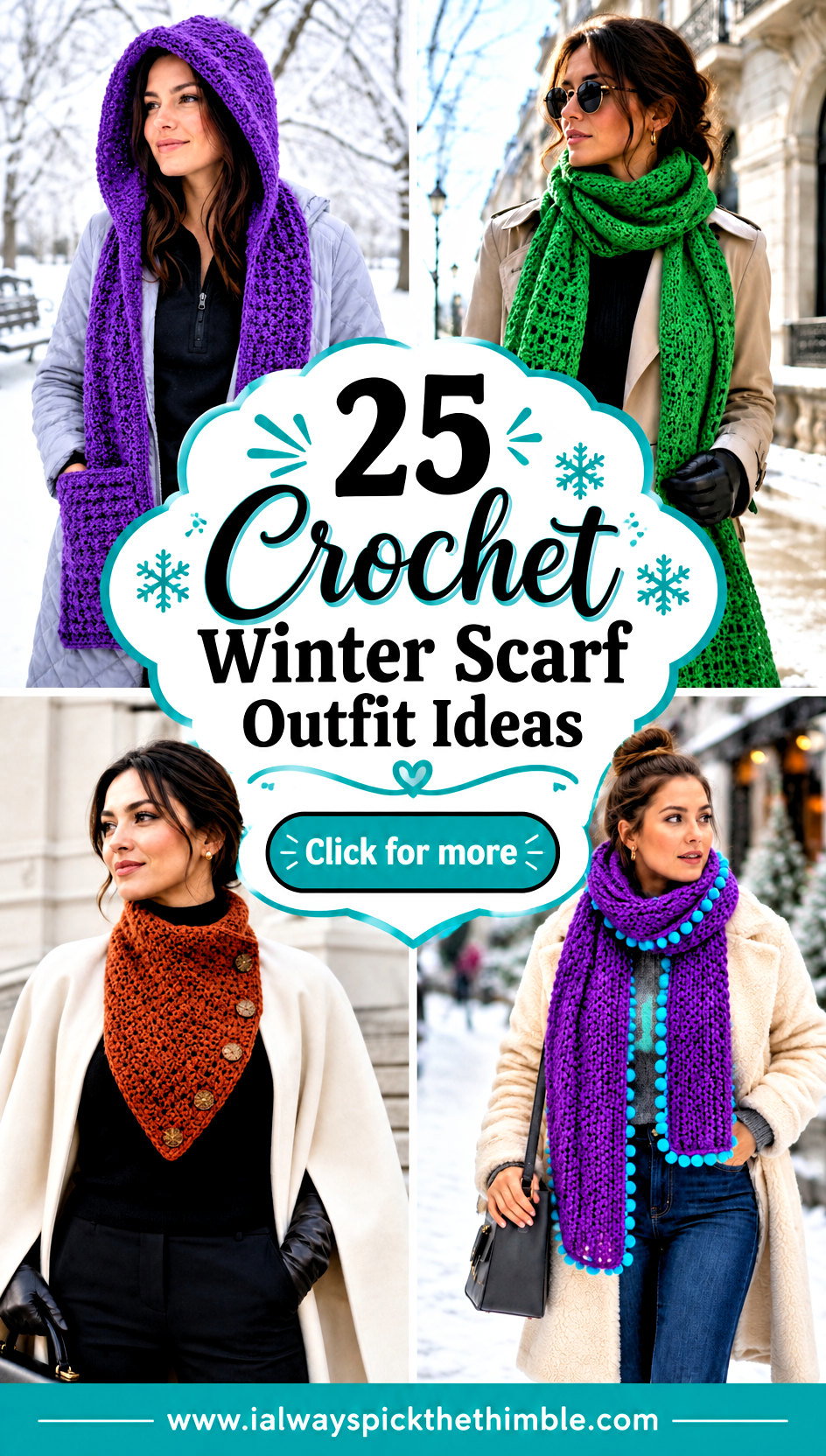 25 Crochet Winter Scarf Outfit Ideas for Soft Layered Looks - 25 Crochet Winter Scarf Outfit Ideas for Soft Layered Looks