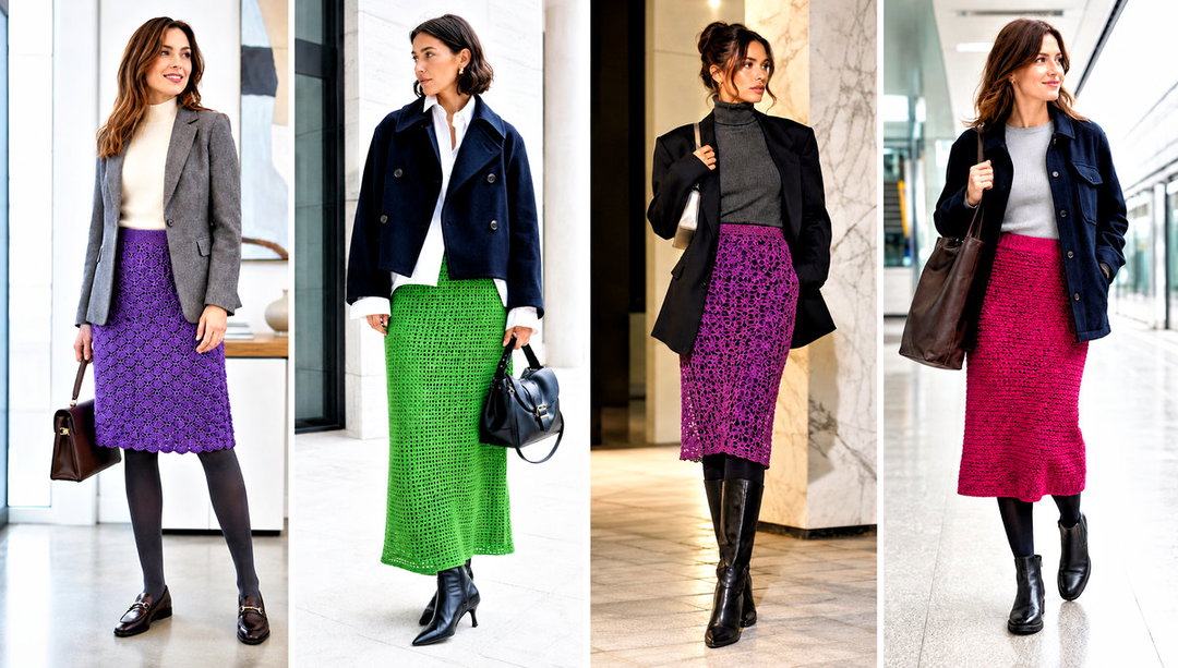 25 Crochet Winter Skirt Outfit Ideas for Cold-Weather Style