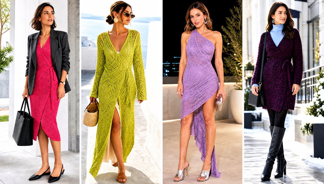 25 Crochet Wrap Dress Outfit Ideas for Summer Evenings