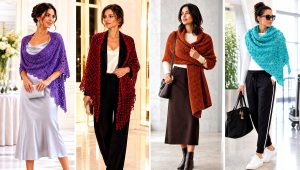 25 Crochet Wrap Shawl Outfit Ideas for Dressy Layers