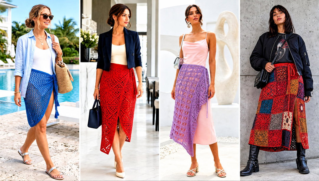 25 Crochet Wrap Skirt Outfit Ideas for Beach-to-City Style
