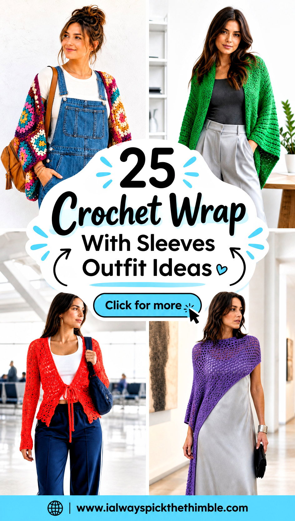 25 Crochet Wrap With Sleeves Outfit Ideas for Breezy Days - 25 Crochet Wrap With Sleeves Outfit Ideas for Breezy Days