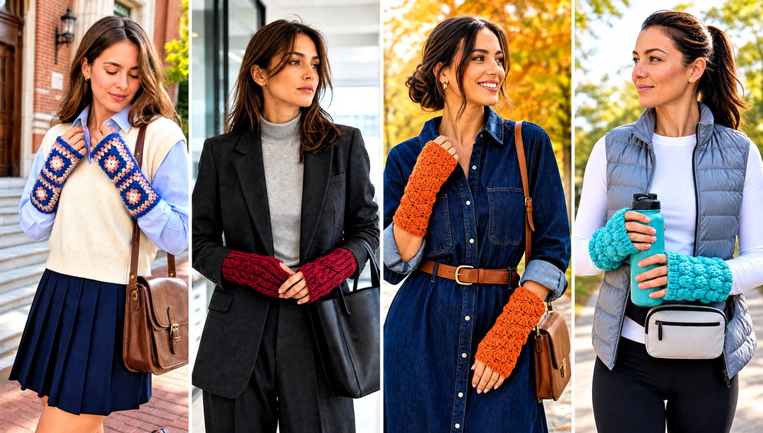 25 Crochet Wrist Warmers Outfit Ideas for Cozy Layers
