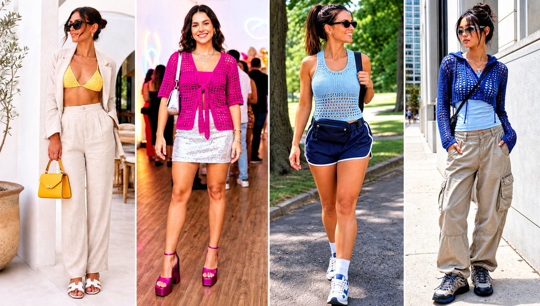 25 Crochet Y2K Top Outfit Ideas for Retro Streetwear