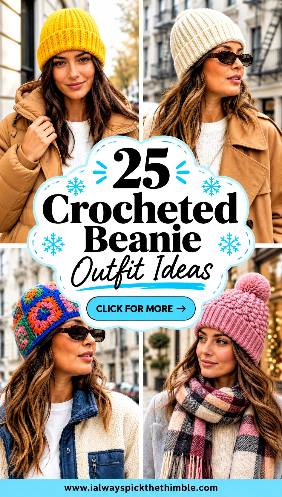 25 Crocheted Beanie Outfit Ideas for Winter Weekends - 25 Crocheted Beanie Outfit Ideas for Winter Weekends