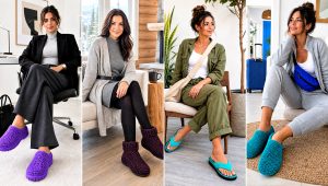 25 Crocheted Slippers Outfit Ideas for Cozy Days In