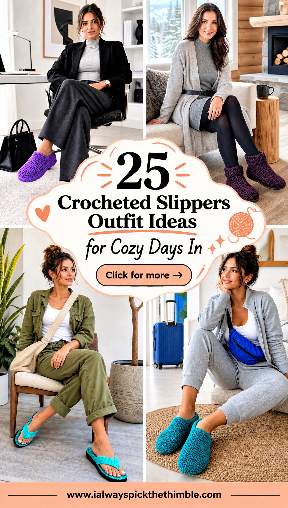 25 Crocheted Slippers Outfit Ideas for Cozy Days In - 25 Crocheted Slippers Outfit Ideas for Cozy Days In