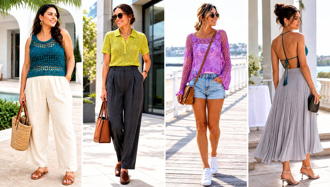 25 Crocheted Summer Tops Outfit Ideas for Hot Weather