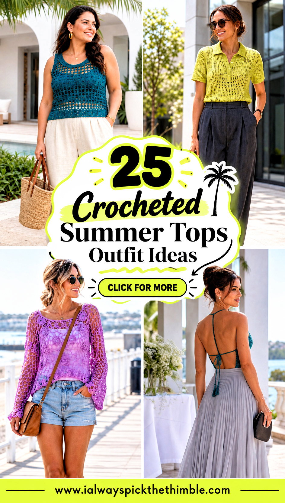 25 Crocheted Summer Tops Outfit Ideas for Hot Weather - 25 Crocheted Summer Tops Outfit Ideas for Hot Weather