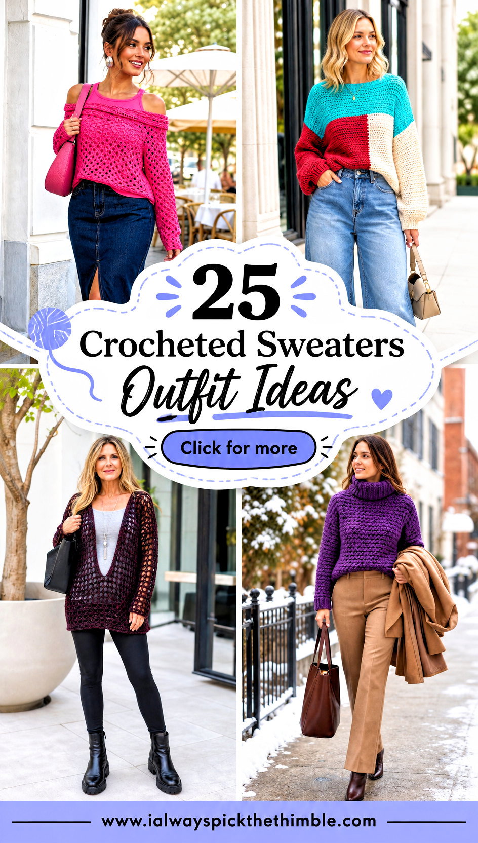 25 Crocheted Sweaters Outfit Ideas for Weekend Errands - 25 Crocheted Sweaters Outfit Ideas for Weekend Errands