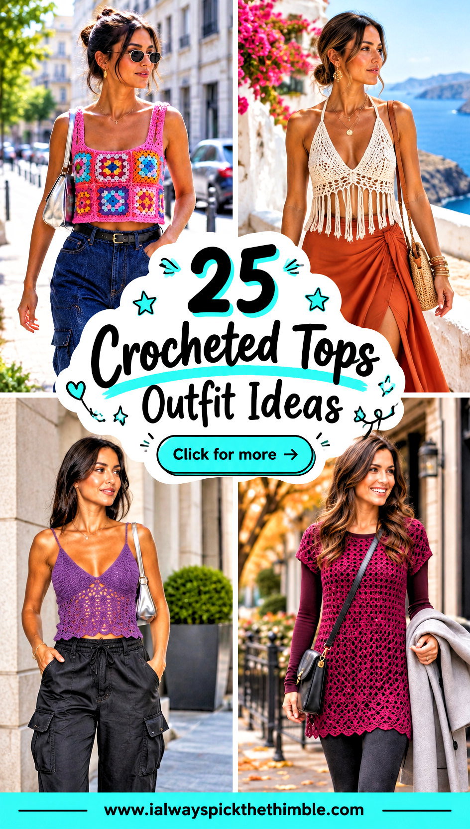 25 Crocheted Tops Outfit Ideas for Easy Festival Style - 25 Crocheted Tops Outfit Ideas for Easy Festival Style