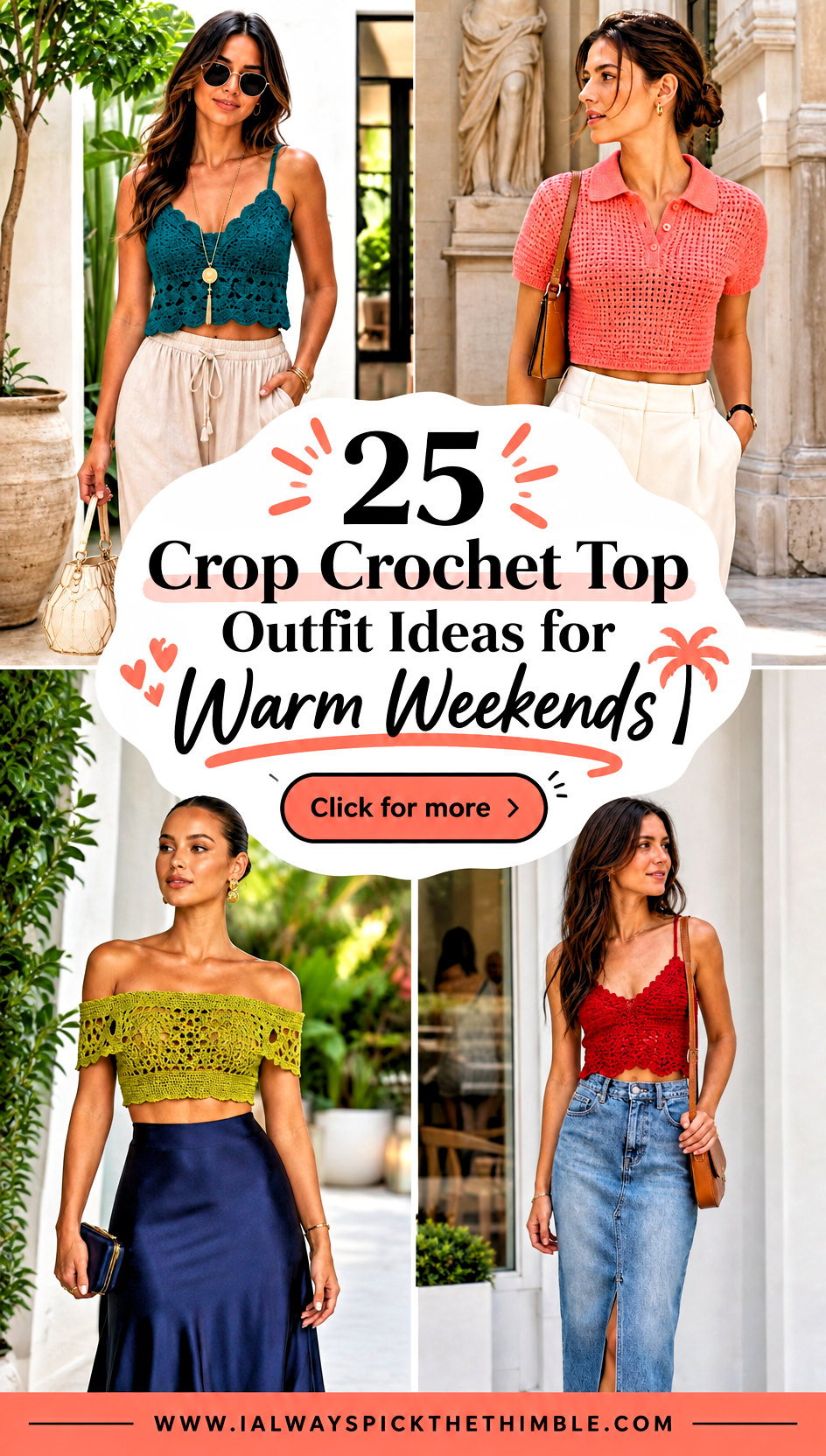 25 Crop Crochet Top Outfit Ideas for Warm Weekends - 25 Crop Crochet Top Outfit Ideas for Warm Weekends
