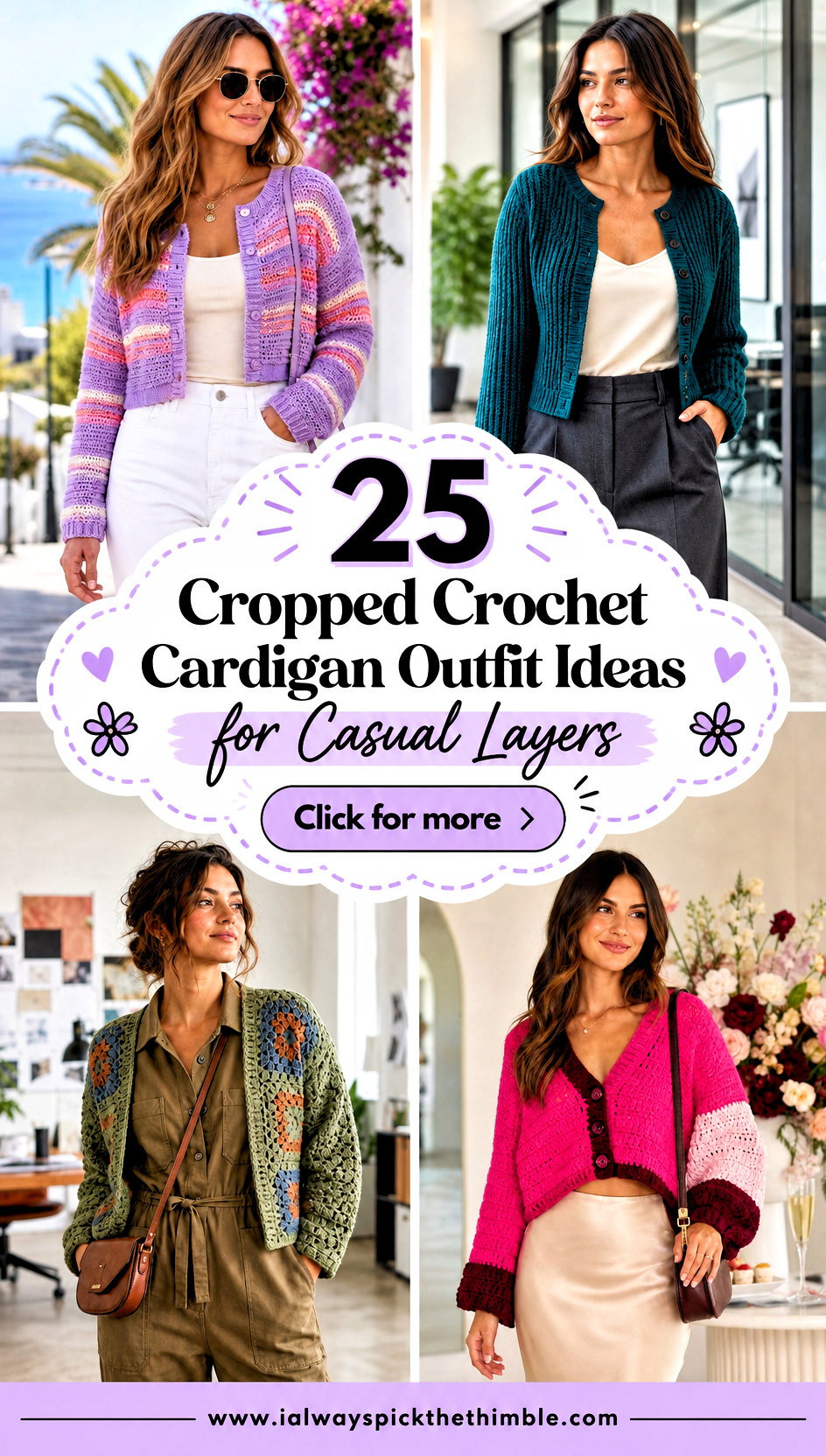 25 Cropped Crochet Cardigan Outfit Ideas for Casual Layers - 25 Cropped Crochet Cardigan Outfit Ideas for Casual Layers