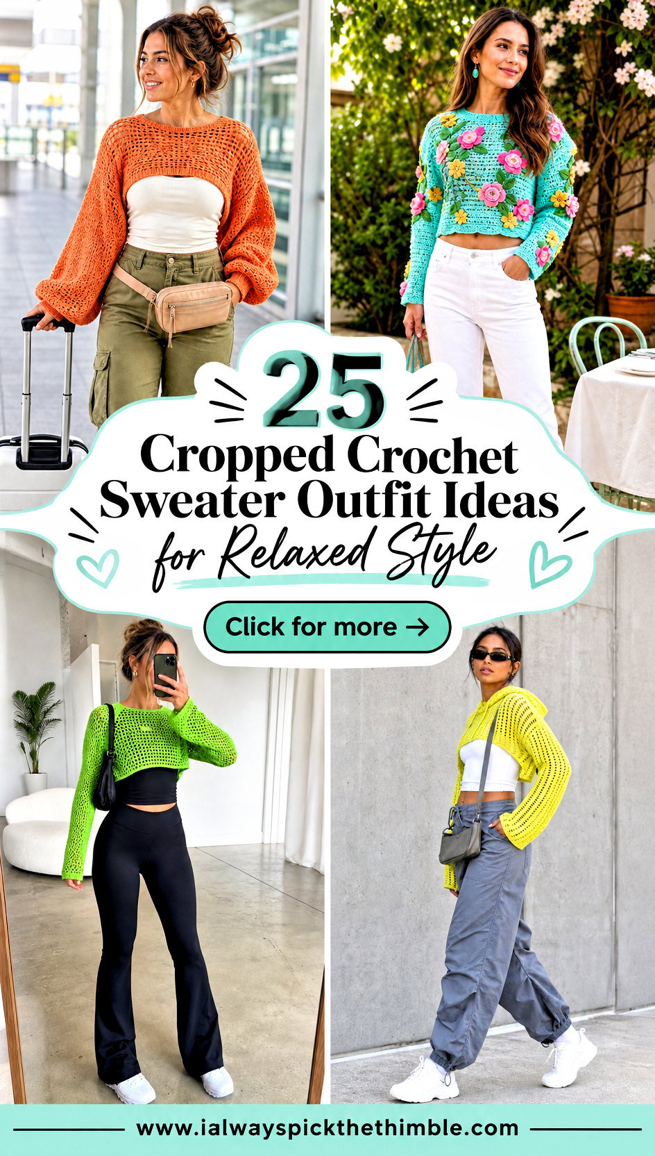 25 Cropped Crochet Sweater Outfit Ideas for Relaxed Style - 25 Cropped Crochet Sweater Outfit Ideas for Relaxed Style