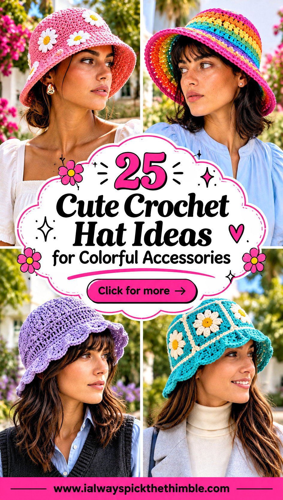 25 Cute Crochet Hat Ideas for Colorful Accessories - 25 Cute Crochet Hat Ideas for Colorful Accessories