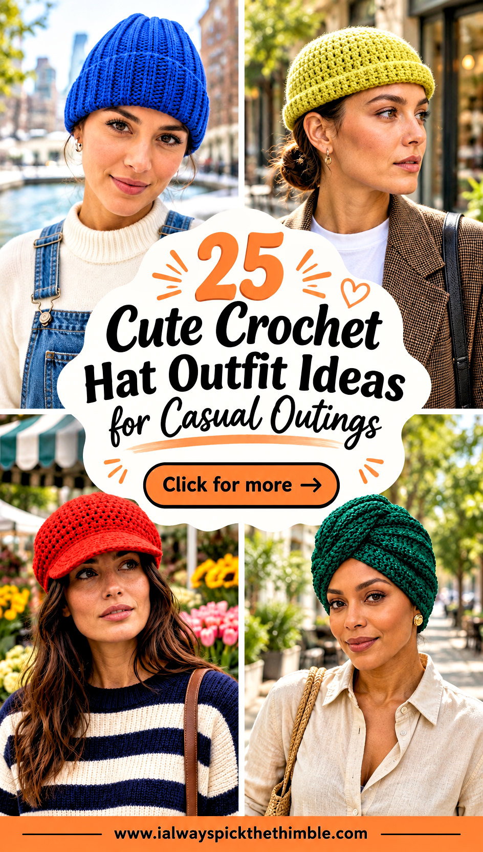25 Cute Crochet Hat Outfit Ideas for Casual Outings - 25 Cute Crochet Hat Outfit Ideas for Casual Outings