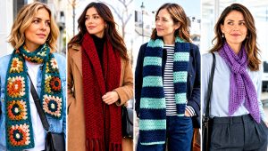 25 Cute Crochet Scarf Outfit Ideas for Cozy Cold Days
