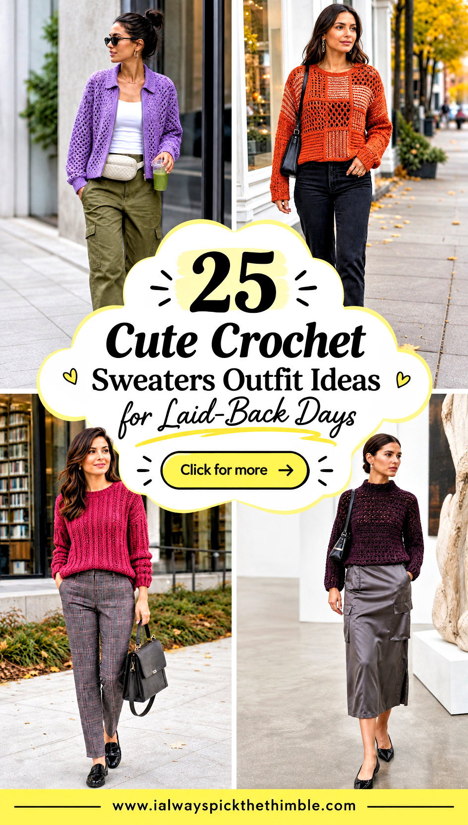 25 Cute Crochet Sweaters Outfit Ideas for Laid-Back Days - 25 Cute Crochet Sweaters Outfit Ideas for Laid-Back Days
