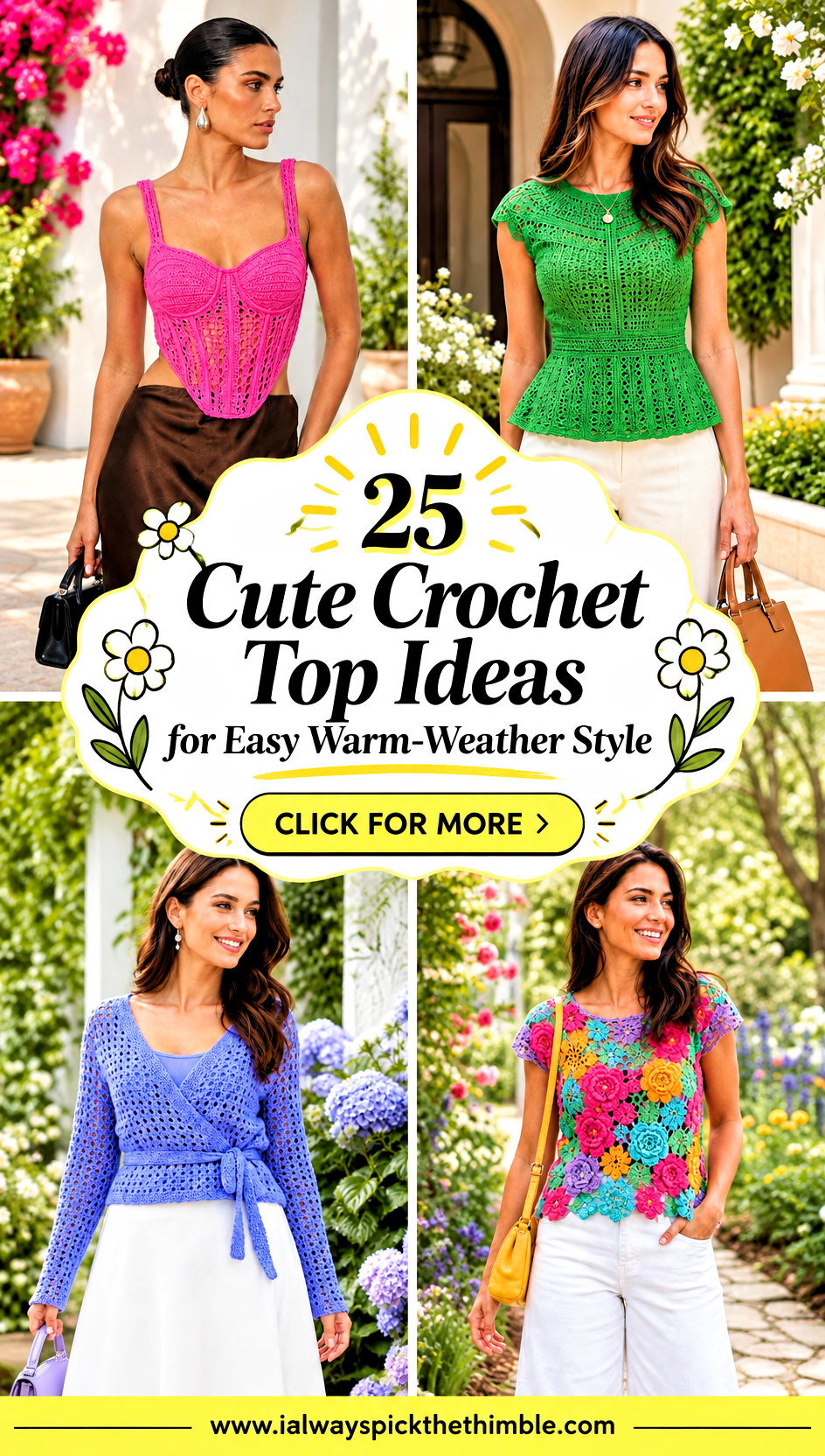 25 Cute Crochet Top Ideas for Easy Warm-Weather Style - 25 Cute Crochet Top Ideas for Easy Warm-Weather Style