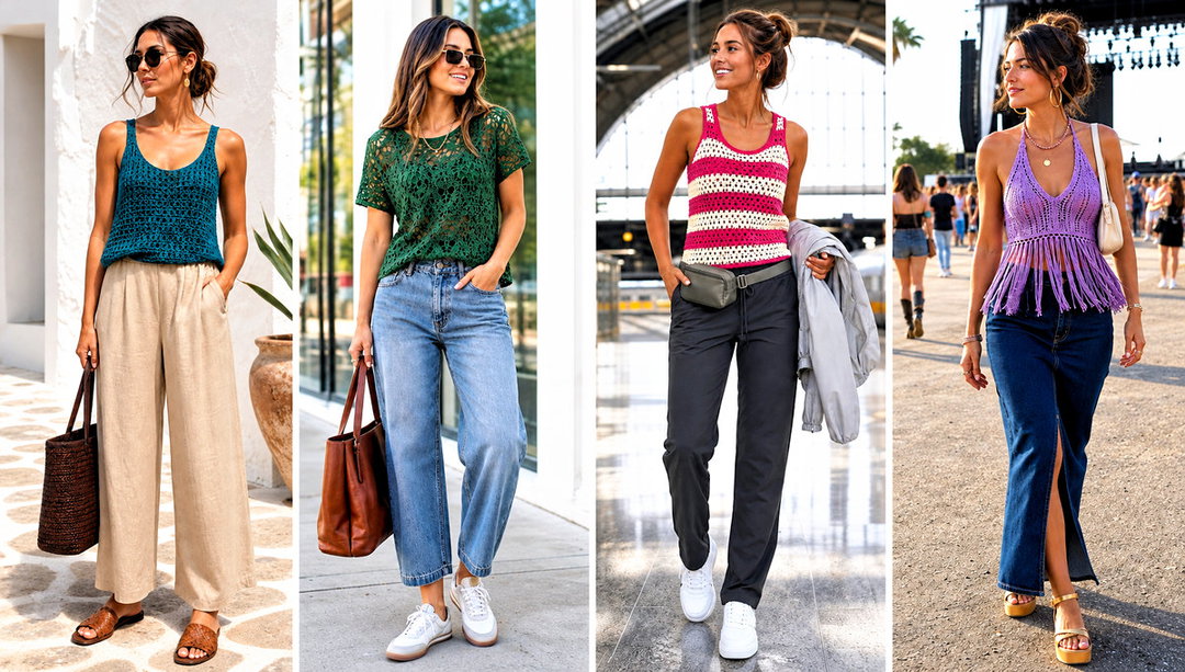 25 Cute Summer Crochet Tops Outfit Ideas for Beach Days
