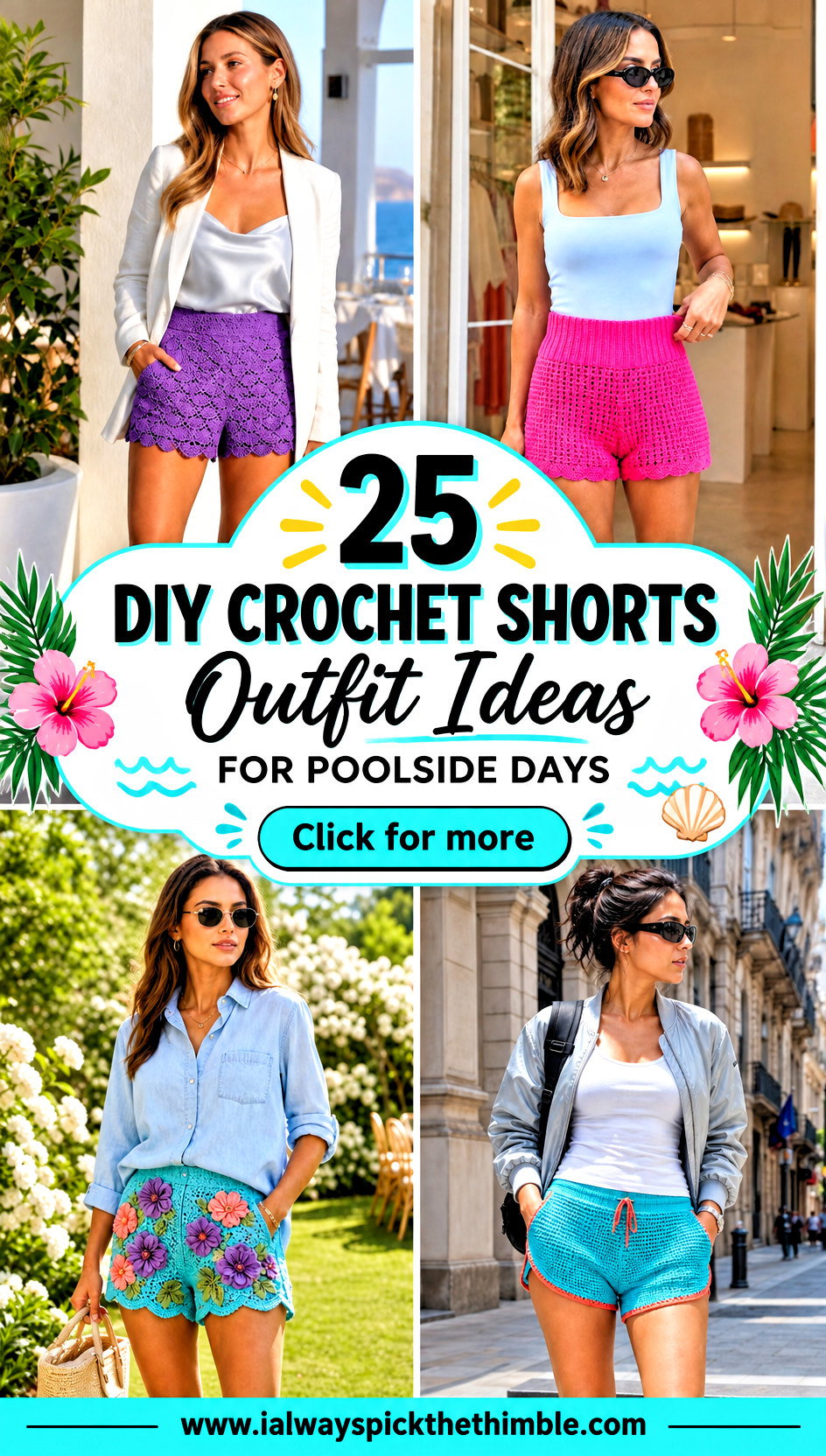 25 DIY Crochet Shorts Outfit Ideas for Poolside Days - 25 DIY Crochet Shorts Outfit Ideas for Poolside Days