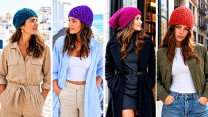 25 Double Crochet Beanie Outfit Ideas for Winter Walks