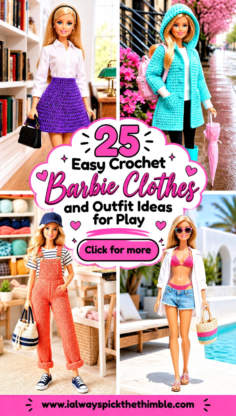 25 Easy Crochet Barbie Clothes and Outfit Ideas for Play - 25 Easy Crochet Barbie Clothes and Outfit Ideas for Play