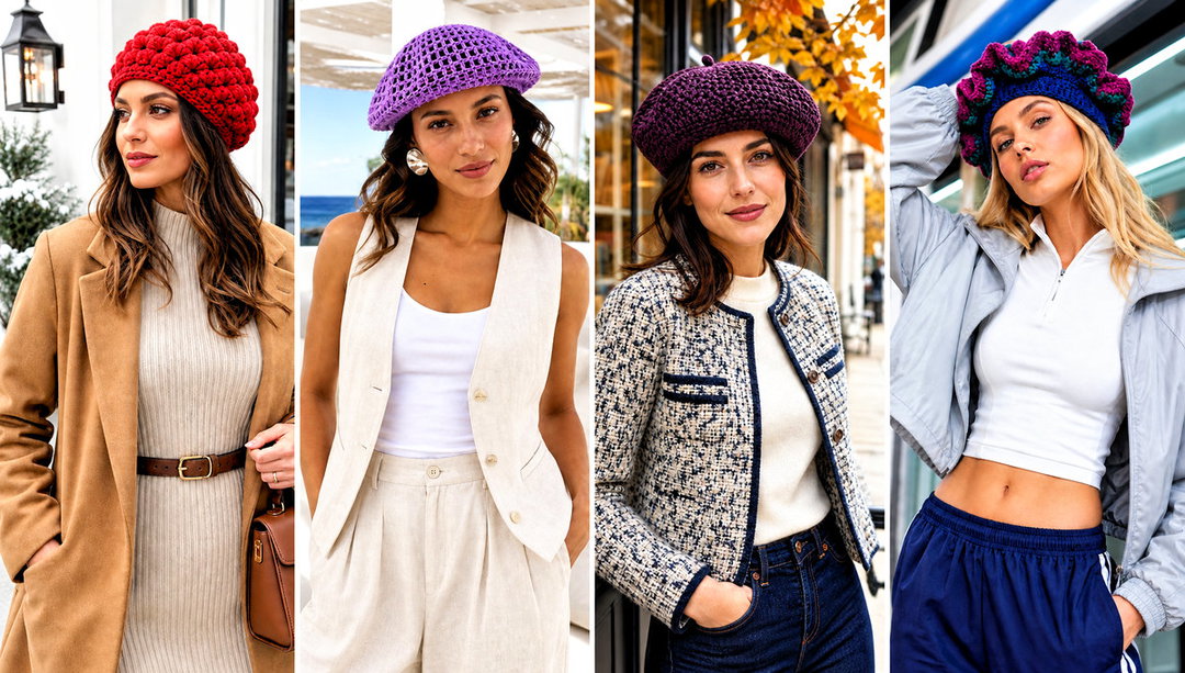 25 Easy Crochet Beret Outfit Ideas for French Style