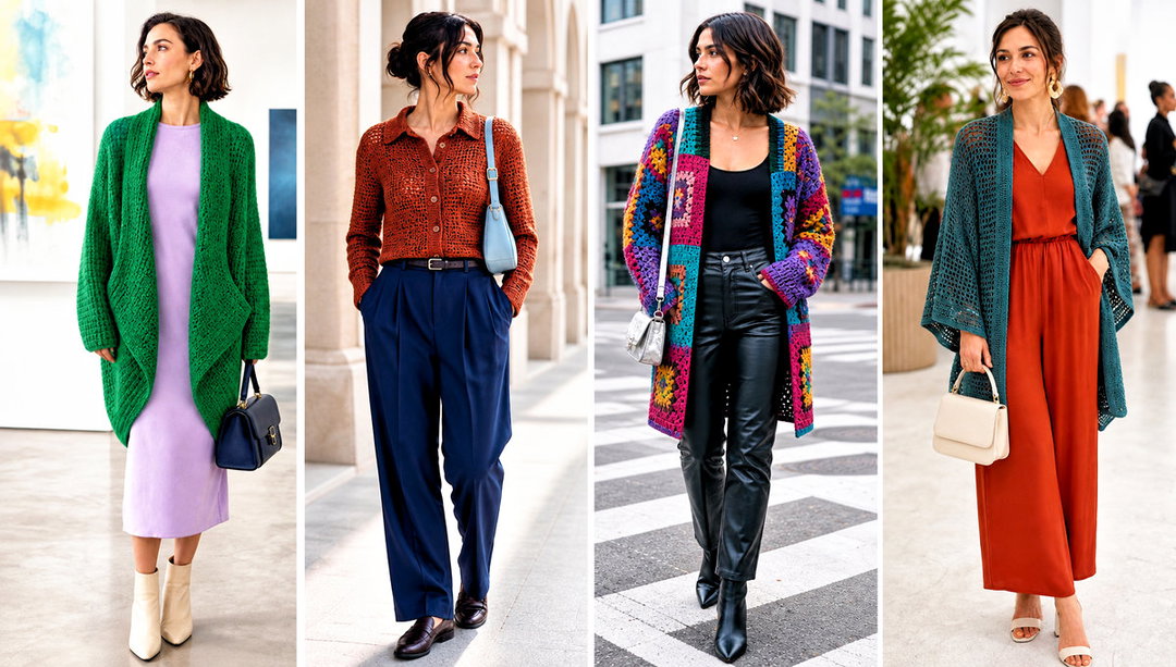 25 Easy Crochet Cardigan Outfit Ideas for Spring Layers