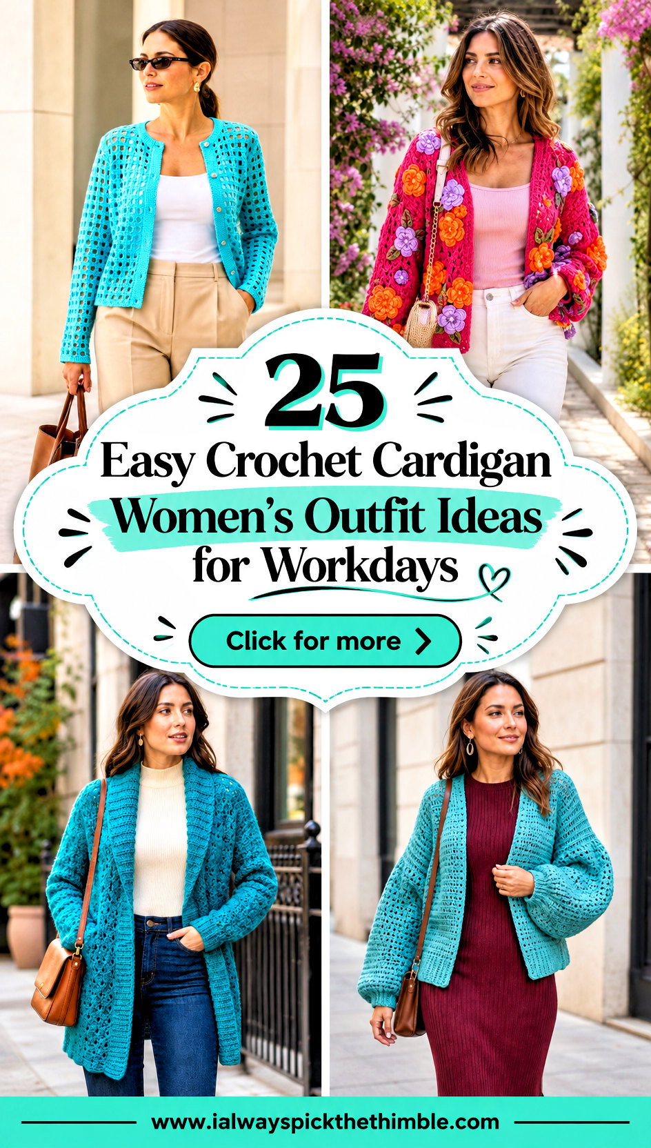 25 Easy Crochet Cardigan Womens Outfit Ideas for Workdays - 25 Easy Crochet Cardigan Women’s Outfit Ideas for Workdays