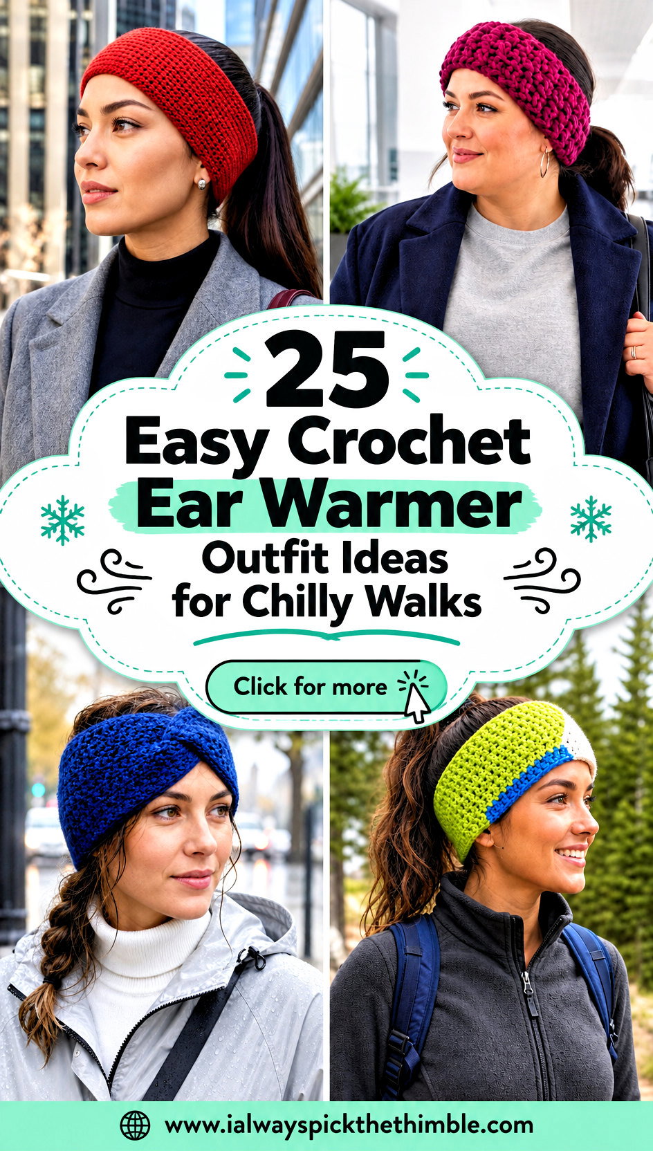25 Easy Crochet Ear Warmer Outfit Ideas for Chilly Walks - 25 Easy Crochet Ear Warmer Outfit Ideas for Chilly Walks