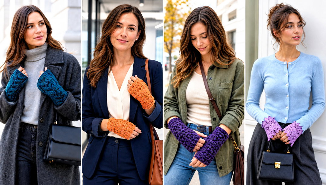 25 Easy Crochet Fingerless Gloves Outfit Ideas for Fall